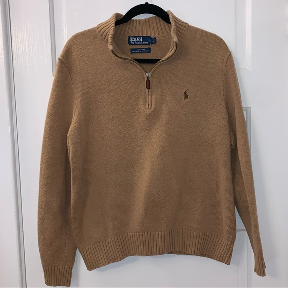 Polo Ralph Lauren Cotton Quarter Zip Sweater - Picture 1 of 2
